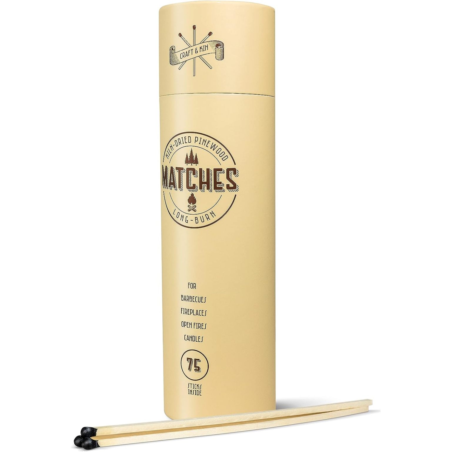 Long Matches for Fireplace, Fireplace Matches Long Wooden, Long Stick