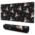 thumbnail image 1 of Long Mouse Pads for Desk,Australian Shepherd Dog and Footprints Desk Mats on Top Of Desks, Desk Mouse Pad Extra Large with 3mm Non-Slip Base and Stitched Edge for Gaming,Office,Work,Home 35.4"x15.7", 1 of 6