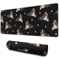 thumbnail image 1 of Long Mouse Pads for Desk,Australian Shepherd Dog and Footprints Desk Mats on Top Of Desks, Desk Mouse Pad Extra Large with 3mm Non-Slip Base and Stitched Edge for Gaming,Office,Work,Home 31.5"x11.8", 1 of 6