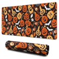 thumbnail image 1 of Long Mouse Pads for Desk,Autumn Halloween Pumpkin Pattern Desk Mats on Top Of Desks, Desk Mouse Pad Extra Large with 3mm Non-Slip Base and Stitched Edge for Gaming,Office,Work,Home 31.5x15.7in, 1 of 5