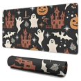 thumbnail image 1 of Long Mouse Pads for Desk,Autumn Halloween Scene Pattern Desk Mats on Top Of Desks, Desk Mouse Pad Extra Large with 3mm Non-Slip Base and Stitched Edge for Gaming,Office,Work,Home 31.5"x15.7", 1 of 6