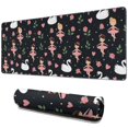 thumbnail image 1 of Long Mouse Pads for Desk,Ballerina Princess Swan Pattern Desk Mats on Top Of Desks, Desk Mouse Pad Extra Large with 3mm Non-Slip Base and Stitched Edge for Gaming,Office,Work,Home 31.5"x11.8", 1 of 6