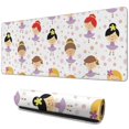 thumbnail image 1 of Long Mouse Pads for Desk,Ballet Princess Girls Pattern Desk Mats on Top Of Desks, Desk Mouse Pad Extra Large with 3mm Non-Slip Base and Stitched Edge for Gaming,Office,Work,Home 31.5"x11.8", 1 of 6