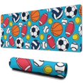 thumbnail image 1 of Long Mouse Pads for Desk,Baseball Football Pattern Desk Mats on Top Of Desks, Desk Mouse Pad Extra Large with 3mm Non-Slip Base and Stitched Edge for Gaming,Office,Work,Home 31.5"x11.8", 1 of 6