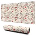 thumbnail image 1 of Long Mouse Pads for Desk,Baseball Heart Pattern Desk Mats on Top Of Desks, Desk Mouse Pad Extra Large with 3mm Non-Slip Base and Stitched Edge for Gaming,Office,Work,Home 31.5"x15.7", 1 of 6
