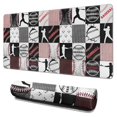 thumbnail image 1 of Long Mouse Pads for Desk,Baseball Patchwork Pattern Desk Mats on Top Of Desks, Desk Mouse Pad Extra Large with 3mm Non-Slip Base and Stitched Edge for Gaming,Office,Work,Home 31.5"x15.7", 1 of 6