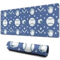 thumbnail image 1 of Long Mouse Pads for Desk,Baseball Stars Pattern Desk Mats on Top Of Desks, Desk Mouse Pad Extra Large with 3mm Non-Slip Base and Stitched Edge for Gaming,Office,Work,Home 31.5"x11.8", 1 of 6