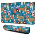 thumbnail image 1 of Long Mouse Pads for Desk,Basset Hound Dog and Flower-1 Desk Mats on Top Of Desks, Desk Mouse Pad Extra Large with 3mm Non-Slip Base and Stitched Edge for Gaming,Office,Work,Home 47.3"x23.6", 1 of 6