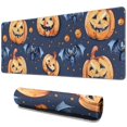 thumbnail image 1 of Long Mouse Pads for Desk,Bat Pumpkin Halloween Pattern Desk Mats on Top Of Desks, Desk Mouse Pad Extra Large with 3mm Non-Slip Base and Stitched Edge for Gaming,Office,Work,Home 31.5"x11.8", 1 of 6