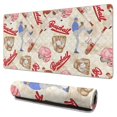 thumbnail image 1 of Long Mouse Pads for Desk,Beige Baseball Elements Pattern Desk Mats on Top Of Desks, Desk Mouse Pad Extra Large with 3mm Non-Slip Base and Stitched Edge for Gaming,Office,Work,Home 31.5"x15.7", 1 of 6
