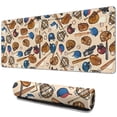 thumbnail image 1 of Long Mouse Pads for Desk,Beige Baseball Gear Pattern Desk Mats on Top Of Desks, Desk Mouse Pad Extra Large with 3mm Non-Slip Base and Stitched Edge for Gaming,Office,Work,Home 31.5"x11.8", 1 of 6