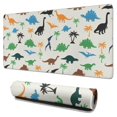 thumbnail image 1 of Long Mouse Pads for Desk,Beige Cartoon Dinosaurs Palms Pattern Desk Mats on Top Of Desks, Desk Mouse Pad Extra Large with 3mm Non-Slip Base and Stitched Edge for Gaming,Office,Work,Home 31.5"x15.7", 1 of 6
