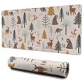 thumbnail image 1 of Long Mouse Pads for Desk,Beige Christmas Forest Animal Pattern Desk Mats on Top Of Desks, Desk Mouse Pad Extra Large with 3mm Non-Slip Base and Stitched Edge for Gaming,Office,Work,Home 35.4x15.7in, 1 of 5