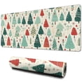 thumbnail image 1 of Long Mouse Pads for Desk,Beige Christmas Tree Pattern Desk Mats on Top Of Desks, Desk Mouse Pad Extra Large with 3mm Non-Slip Base and Stitched Edge for Gaming,Office,Work,Home 31.5x11.8in, 1 of 5