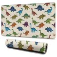 thumbnail image 1 of Long Mouse Pads for Desk,Beige Colorful Dinosaurs Pattern Desk Mats on Top Of Desks, Desk Mouse Pad Extra Large with 3mm Non-Slip Base and Stitched Edge for Gaming,Office,Work,Home 47.3"x23.6", 1 of 6