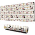 thumbnail image 1 of Long Mouse Pads for Desk,Beige Cow Flower Pattern Desk Mats on Top Of Desks, Desk Mouse Pad Extra Large with 3mm Non-Slip Base and Stitched Edge for Gaming,Office,Work,Home 31.5"x11.8", 1 of 6