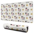 thumbnail image 1 of Long Mouse Pads for Desk,Beige Cow Flower Pattern Desk Mats on Top Of Desks, Desk Mouse Pad Extra Large with 3mm Non-Slip Base and Stitched Edge for Gaming,Office,Work,Home 31.5"x15.7", 1 of 6