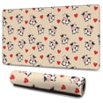 thumbnail image 1 of Long Mouse Pads for Desk,Beige Cow Heart Pattern Desk Mats on Top Of Desks, Desk Mouse Pad Extra Large with 3mm Non-Slip Base and Stitched Edge for Gaming,Office,Work,Home 47.3"x23.6", 1 of 6