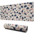 thumbnail image 1 of Long Mouse Pads for Desk,Beige Dinosaurs Text Pattern Desk Mats on Top Of Desks, Desk Mouse Pad Extra Large with 3mm Non-Slip Base and Stitched Edge for Gaming,Office,Work,Home 31.5"x11.8", 1 of 6
