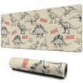 thumbnail image 1 of Long Mouse Pads for Desk,Beige Dinosaurs Text Pattern Desk Mats on Top Of Desks, Desk Mouse Pad Extra Large with 3mm Non-Slip Base and Stitched Edge for Gaming,Office,Work,Home 31.5"x11.8", 1 of 6