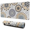 thumbnail image 1 of Long Mouse Pads for Desk,Beige Ethnic Mandala Pattern Desk Mats on Top Of Desks, Desk Mouse Pad Extra Large with 3mm Non-Slip Base and Stitched Edge for Gaming,Office,Work,Home 35.4"x15.7", 1 of 6