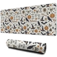 thumbnail image 1 of Long Mouse Pads for Desk,Beige Halloween Pumpkin Skull Bat Desk Mats on Top Of Desks, Desk Mouse Pad Extra Large with 3mm Non-Slip Base and Stitched Edge for Gaming,Work,Home 31.5"x11.8", 1 of 5