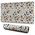 thumbnail image 1 of Long Mouse Pads for Desk,Beige Halloween Pumpkin Skull Bat Desk Mats on Top Of Desks, Desk Mouse Pad Extra Large with 3mm Non-Slip Base and Stitched Edge for Gaming,Work,Home 47.3"x23.6", 1 of 5