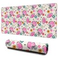 thumbnail image 1 of Long Mouse Pads for Desk,Beige Pink Football Helmets Pattern Desk Mats on Top Of Desks, Desk Mouse Pad Extra Large with 3mm Non-Slip Base and Stitched Edge for Gaming,Office,Work,Home 35.4"x15.7", 1 of 6