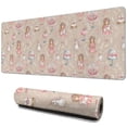 thumbnail image 1 of Long Mouse Pads for Desk,Beige Princess Unicorn Pattern Desk Mats on Top Of Desks, Desk Mouse Pad Extra Large with 3mm Non-Slip Base and Stitched Edge for Gaming,Office,Work,Home 31.5"x11.8", 1 of 6