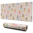 thumbnail image 1 of Long Mouse Pads for Desk,Beige Princess Watercolor Dress Pattern Desk Mats on Top Of Desks, Desk Mouse Pad Extra Large with 3mm Non-Slip Base and Stitched Edge for Gaming,Office,Work,Home 35.4"x15.7", 1 of 6