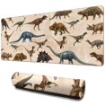 thumbnail image 1 of Long Mouse Pads for Desk,Beige Realistic Dinosaurs Pattern Desk Mats on Top Of Desks, Desk Mouse Pad Extra Large with 3mm Non-Slip Base and Stitched Edge for Gaming,Office,Work,Home 31.5"x11.8", 1 of 6