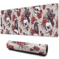 thumbnail image 1 of Long Mouse Pads for Desk,Beige Skull Crow Flower Pattern Desk Mats on Top Of Desks, Desk Mouse Pad Extra Large with 3mm Non-Slip Base and Stitched Edge for Gaming,Office,Work,Home 31.5"x11.8", 1 of 6