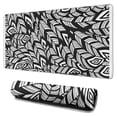 thumbnail image 1 of Long Mouse Pads for Desk,Black Boho Tribal Feathers Pattern Desk Mats on Top Of Desks, Desk Mouse Pad Extra Large with 3mm Non-Slip Base and Stitched Edge for Gaming,Office,Work,Home 31.5"x15.7", 1 of 6