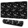 thumbnail image 1 of Long Mouse Pads for Desk,Black Cartoon Dinosaurs Fossils Pattern Desk Mats on Top Of Desks, Desk Mouse Pad Extra Large with 3mm Non-Slip Base and Stitched Edge for Gaming,Office,Work,Home 47.3"x23.6", 1 of 6