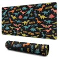 thumbnail image 1 of Long Mouse Pads for Desk,Black Cartoon Dinosaurs Names Pattern Desk Mats on Top Of Desks, Desk Mouse Pad Extra Large with 3mm Non-Slip Base and Stitched Edge for Gaming,Office,Work,Home 31.5"x15.7", 1 of 6