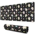 thumbnail image 1 of Long Mouse Pads for Desk,Black Cartoon Unicorn Lightning Pattern Desk Mats on Top Of Desks, Desk Mouse Pad Extra Large with 3mm Non-Slip Base and Stitched Edge for Gaming,Office,Work,Home 31.5"x11.8", 1 of 6