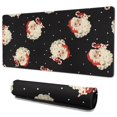 thumbnail image 1 of Long Mouse Pads for Desk,Black Christmas Santa Pattern Desk Mats on Top Of Desks, Desk Mouse Pad Extra Large with 3mm Non-Slip Base and Stitched Edge for Gaming,Office,Work,Home 35.4x15.7in, 1 of 5