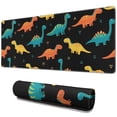 thumbnail image 1 of Long Mouse Pads for Desk,Black Colorful Dinosaurs Pattern Desk Mats on Top Of Desks, Desk Mouse Pad Extra Large with 3mm Non-Slip Base and Stitched Edge for Gaming,Office,Work,Home 31.5"x11.8", 1 of 6
