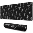 thumbnail image 1 of Long Mouse Pads for Desk,Black Dancing Skeleton Pattern Desk Mats on Top Of Desks, Desk Mouse Pad Extra Large with 3mm Non-Slip Base and Stitched Edge for Gaming,Office,Work,Home 31.5"x11.8", 1 of 6