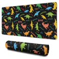 thumbnail image 1 of Long Mouse Pads for Desk,Black Dinosaurs Jackson Text Pattern Desk Mats on Top Of Desks, Desk Mouse Pad Extra Large with 3mm Non-Slip Base and Stitched Edge for Gaming,Office,Work,Home 31.5"x15.7", 1 of 6
