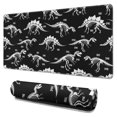 thumbnail image 1 of Long Mouse Pads for Desk,Black Dinosaurs Skeleton Text Pattern Desk Mats on Top Of Desks, Desk Mouse Pad Extra Large with 3mm Non-Slip Base and Stitched Edge for Gaming,Office,Work,Home 31.5"x15.7", 1 of 6