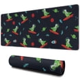 thumbnail image 1 of Long Mouse Pads for Desk,Black Dinosaurs Space Surfing Pattern Desk Mats on Top Of Desks, Desk Mouse Pad Extra Large with 3mm Non-Slip Base and Stitched Edge for Gaming,Office,Work,Home 31.5"x11.8", 1 of 6