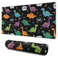thumbnail image 1 of Long Mouse Pads for Desk,Black Dinosaurs Speech Bubbles Pattern Desk Mats on Top Of Desks, Desk Mouse Pad Extra Large with 3mm Non-Slip Base and Stitched Edge for Gaming,Office,Work,Home 31.5"x15.7", 1 of 6