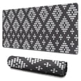 thumbnail image 1 of Long Mouse Pads for Desk,Black Geometric Diamond Dot Pattern Desk Mats on Top Of Desks, Desk Mouse Pad Extra Large with 3mm Non-Slip Base and Stitched Edge for Gaming,Office,Work,Home 31.5"x15.7", 1 of 6