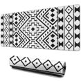thumbnail image 1 of Long Mouse Pads for Desk,Black Geometric Diamond Pattern Desk Mats on Top Of Desks, Desk Mouse Pad Extra Large with 3mm Non-Slip Base and Stitched Edge for Gaming,Office,Work,Home 31.5"x11.8", 1 of 6