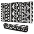 thumbnail image 1 of Long Mouse Pads for Desk,Black Geometric Triangle Chevron Pattern Desk Mats on Top Of Desks, Desk Mouse Pad Extra Large with 3mm Non-Slip Base and Stitched Edge for Gaming,Office,Work,Home 47.3"x23.6", 1 of 6