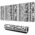thumbnail image 1 of Long Mouse Pads for Desk,Black Geometric Triangle Diamond Pattern Desk Mats on Top Of Desks, Desk Mouse Pad Extra Large with 3mm Non-Slip Base and Stitched Edge for Gaming,Office,Work,Home 31.5"x11.8", 1 of 6