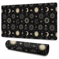 thumbnail image 1 of Long Mouse Pads for Desk,Black Gold Sun Moon Eye Star Pattern Desk Mats on Top Of Desks, Desk Mouse Pad Extra Large with 3mm Non-Slip Base and Stitched Edge for Gaming,Office,Work,Home 47.3"x23.6", 1 of 6