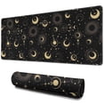 thumbnail image 1 of Long Mouse Pads for Desk,Black Gold Sun Moon Pattern Desk Mats on Top Of Desks, Desk Mouse Pad Extra Large with 3mm Non-Slip Base and Stitched Edge for Gaming,Office,Work,Home 31.5"x11.8", 1 of 6