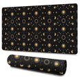 thumbnail image 1 of Long Mouse Pads for Desk,Black Gold Sun Moon Star Pattern Desk Mats on Top Of Desks, Desk Mouse Pad Extra Large with 3mm Non-Slip Base and Stitched Edge for Gaming,Office,Work,Home 47.3"x23.6", 1 of 6
